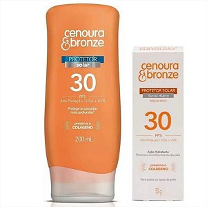 Kit Protetor Solar Corporal E Facial Fps30 Cenoura & Bronze