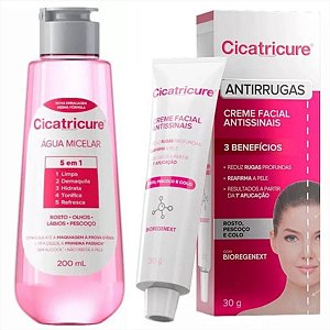 Cicatricure Kit Agua Micelar 200ml E Creme Antirrugas 30g