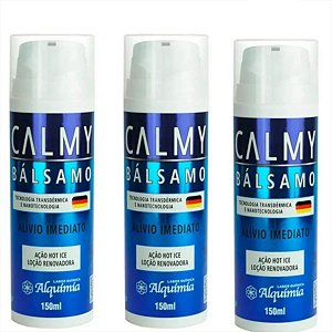 Calmy Bálsamo 150ml Loção AnaLGésica Alquímia kit c/3