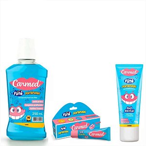 Carmed Fini Dentaduras Kit completo Creme/Enxag/labial