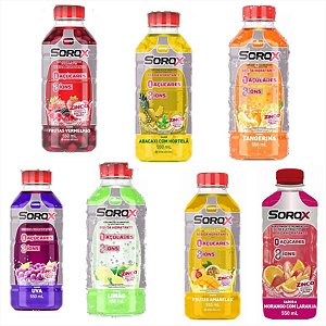 Sorox Bebida Isotonica Sem Açucar Sabores Variados 550ml c/7