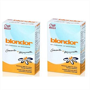 Wella Blondor Camomila Kit Clareador Pó Descolorante kit c/2