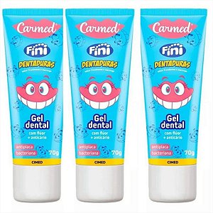 Gel Dental Carmed Fini Dentaduras 70g Pasta Dental Fini c/3