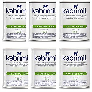 Fórmula Infantil Kabrimil Leite De Cabra 400g kit c/6