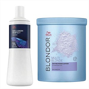 Kit Wella Blondor Pó Descolorante 800g+oxigenada 30v 1000ml
