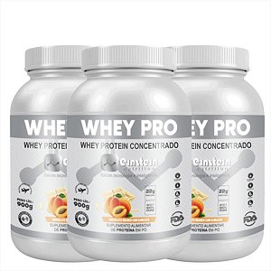 Whey Protein 900g (Chocolate/Damasco) Einstein Nutrition c/3
