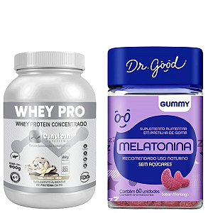 Melatonina Em Gummys c/60 Fini e Whey Protein Concentrado