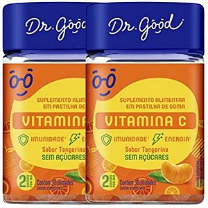 Vitamina C Tangerina c/60 Gomas Imunidade Dr Good Fini