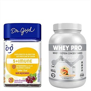 Vitamina C,D,E,Selênio E Zinco Fini Dr Good e Whey Protein