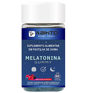 Melatonina em Gomas Abihto c/60 Sabor Frutas Vermelhas Gummy