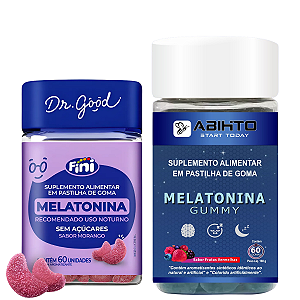 Melatonina Gummy  Fini c/60 e Melatonina Gomas Abihto c/60