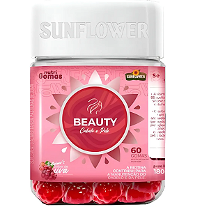 Hair Vitamina Gummy Cabelos/pele/unha Biotina Sunflower c/60