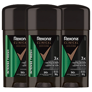 Rexona Clinical Creme Intense Fresh 58g Kit c/3