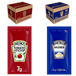 Combo Maionese e Ketchup Heinz 2 Cx 288 Sachês 7g