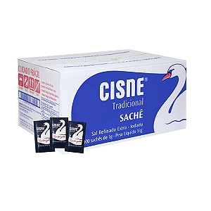 Sal Cisne caixa com 1000 sachês de 1g