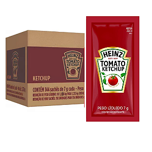 Katchup Heinz caixa 144 sachês 7 gr