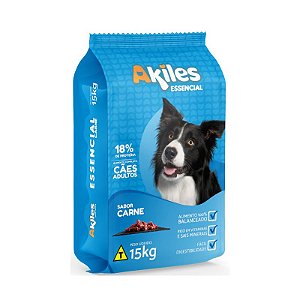 Ração Akiles  Essencial -  sabor carne  15 Kg