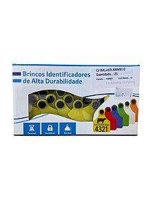 Brinco Allflex CJ BHL/JUR 25UN.-Amarelo S/N