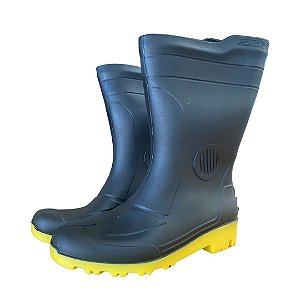 BOTA C MED SEM FORRO PEGA FORT PRETA/AMARELA -  39
