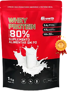 Whey Protein 80% Concentrado (1KG) - Growth Supplements