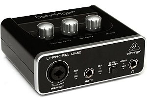 Interface De Áudio Behringer Um2 Usb U-phoria