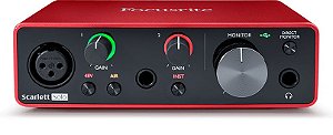 INTERFACE DE AUDIO FOCUSRITE SCARLETT SOLO 3-GERAÇÃO