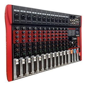 Mesa de Som com interface Soundvoice MR122 RUBI Bluetooth 12 Canais