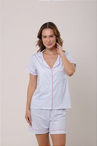 PIJAMA CECELA "VICHY BLUE"