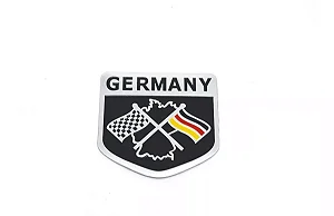 Emblema Plaqueta Decorativa  Adesiva Germany Preto