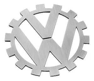Emblema Inox Logo Vw 1939 Kdf Fusca Kombi Brasília Variant