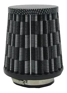 Filtro Cônico Esportivo Motor Ar Fusca Carbono/Quadriculado