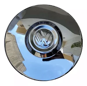 Calota 4 Furos C/Emblema VW Cromada Fusca Kombi