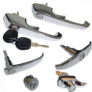 Kit  Maçanetas Porta Ignição Cromado Kombi Clipper 76>80