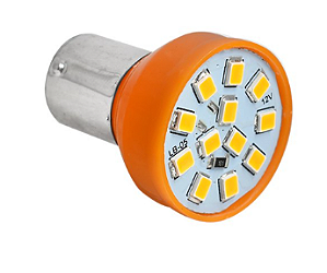 Lampada Led Ambar 24V Bau15s 1 Polo