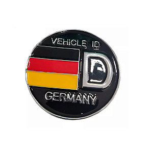 Brasão Plaqueta Germany Vechicle ID Redondo Fusca
