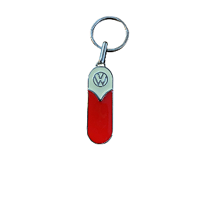 Chaveiro Kombi Alongado Bege C/Vermelho