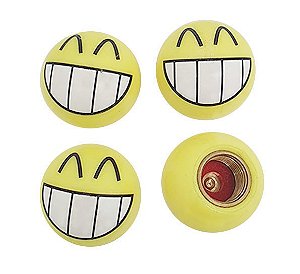 Bico Valvula Pino Pneu - Modelo Emoji Sorriso