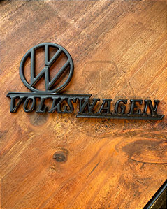 Emblema Volkswagen logo Belga Preto