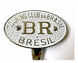Placa Br Decorativa Branca C/ Suporte Fusca