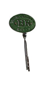 Placa Br Decorativa Verde C/ Suporte Fusca