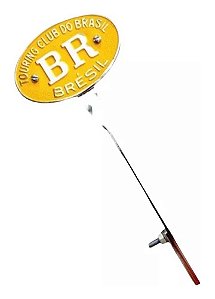 Placa Br Decorativa Amarela C/ Suporte Fusca