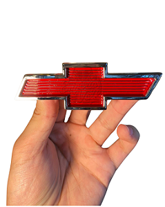 Emblema Gravata Média Dianteira Opala 73/76 Vermelha