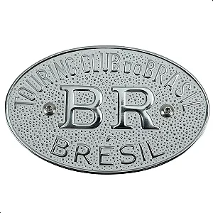 Plaqueta Br Branca S/Suporte Fusca