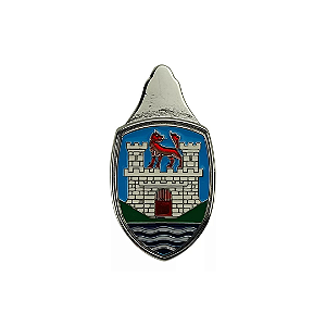 Brasão Capo VW Fusca  Wolfsburg Azul