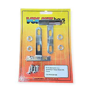 Kit Acabamento Inox Dobradica Tampa Motor VW Fusca 10 pecas