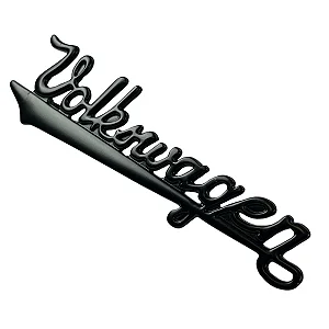 Emblema Volkswagen Preto Manuscrito Fusca