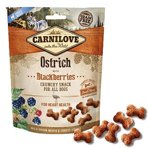 Crunchy Snack Avestruz e Amora Fresh Meat 200g – Petisco Crocante - Carnilove