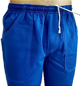 CALÇA EM BRIM PESADO COR AZUL ROYAL
