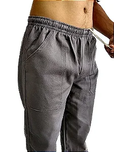 CALÇA EM BRIM PESADO COR CINZA