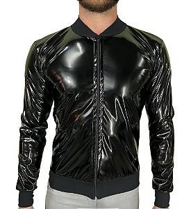 Jaqueta Bomber Vinil Preto